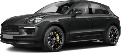 Black luxury SUV with sporty alloy wheels and LED headlights