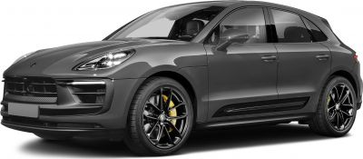 Front side view with LED headlights and black multi-spoke alloy wheels