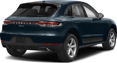 Rear view of SUV with LED tail lights and dual exhaust pipes