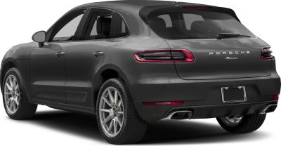 Sporty SUV rear with distinctive taillights and dual exhaust outlets