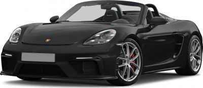 Front view of sleek convertible convertible with distinctive headlights and alloy wheels