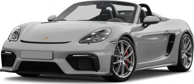 Front side view of a convertible sports car with aerodynamic design and alloy wheels