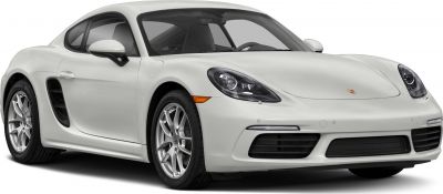 White sports coupe front side view with distinctive headlights and alloy wheels
