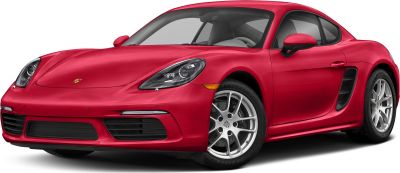 Red sports coupe with aerodynamic body and alloy wheels
