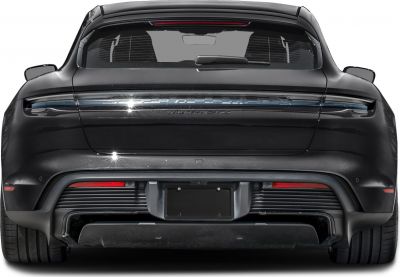 Sleek rear view with continuous taillight and diffuser styling