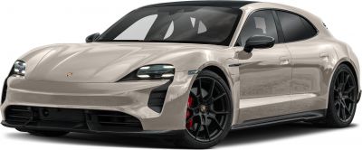 Front view with aerodynamic headlights and black alloy wheels