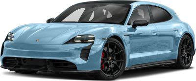 Square LED headlights and black multi-spoke wheels