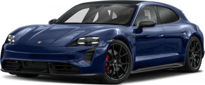 Sporty electric five-door hatchback with sleek aerodynamic body and modern LED headlights