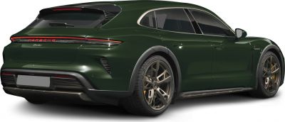 Rear and side view of an electric sporty wagon with LED light bar and alloy wheels