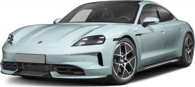 Front view with sleek LED headlights and aerodynamic body design