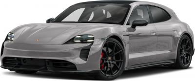 Front view with LED headlights and black multi-spoke alloy wheels