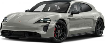 Sleek electric hatchback with LED headlights and sporty black rims