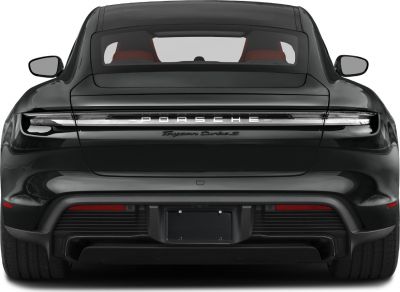 Rear view with full-width taillight strip and Porsche badge