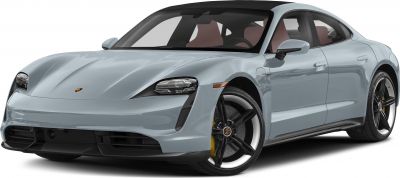 Modern electric sports sedan with distinctive headlights and alloy wheels