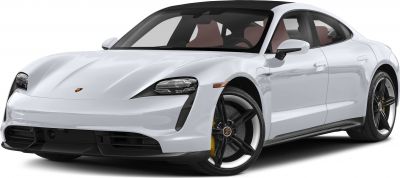 Front side view with LED headlights and sleek aerodynamic body