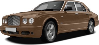 Luxury sedan with distinctive front grille and dual round headlights