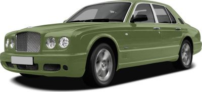 Front grille and round headlights of a classic luxury sedan