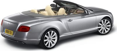 Silver convertible with luxury beige leather interior and rear design