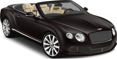 Convertible with chrome mesh grille and beige leather interior