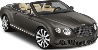 Luxury convertible with beige leather interior and chrome mesh grille