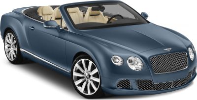 Luxury convertible with wire mesh grille and dual round headlights