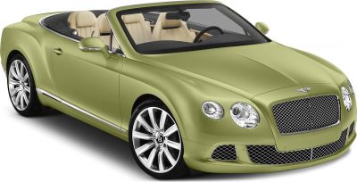 Luxury convertible with open roof and distinctive front grille