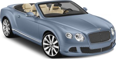 Convertible luxury vehicle with beige leather interior and prominent front grille