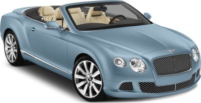 Convertible luxury car with mesh grille and alloy wheels