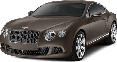 Luxury sedan with chrome mesh grille and dual round headlights