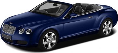 Dark blue convertible with dual round headlights and alloy wheels