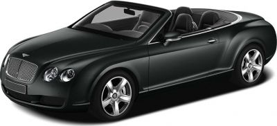 Luxury convertible with sleek black body and premium alloy wheels