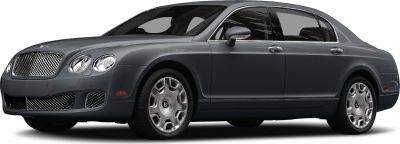 Luxury sedan front side view with chrome grill and round headlights