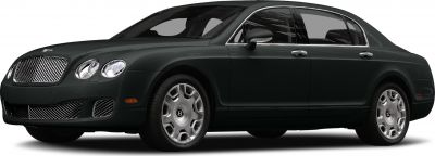 Luxury four-door sedan with twin round headlights and mesh grille