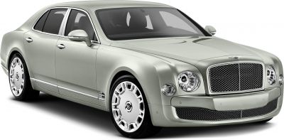 Luxury sedan with mesh front grille and unique alloy wheels