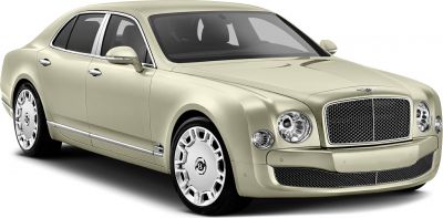 Front grille and distinctive wheels of luxury sedan