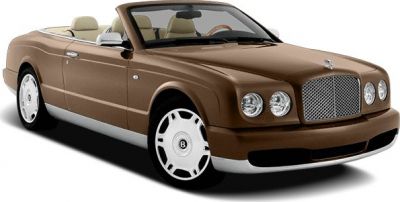 Brown luxury convertible with detailed front grille and signature alloy wheels