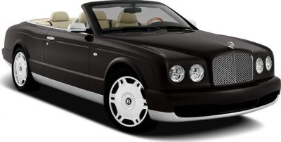 Black luxury convertible with distinctive grille and premium wheels