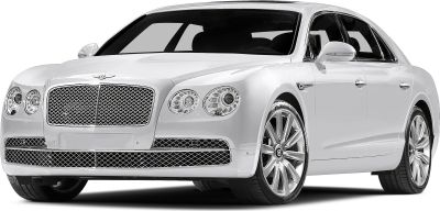 Prominent luxury sedan front grille and round headlights