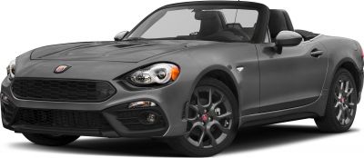 Gray convertible sports roadster front-side view with detailed headlights and wheels