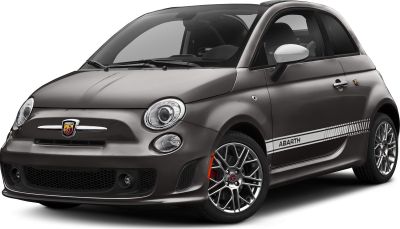 Sporty hatchback with distinct grille, Abarth badge, alloy wheels, and side stripes