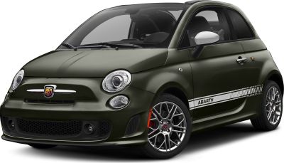 Compact sporty hatchback with Abarth stripes and alloy wheels