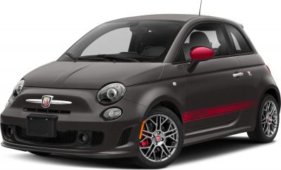 Sporty compact hatchback with red accent mirrors and multi-spoke alloy wheels