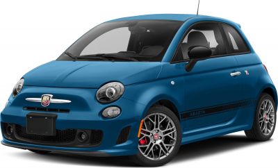 Blue compact hatchback with sporty alloy wheels and distinctive front grille
