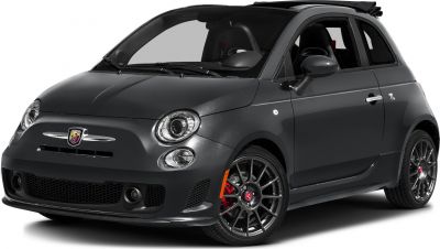 Compact convertible with folded soft top and sporty multi-spoke alloy wheels