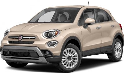Front side view of beige compact SUV with alloy wheels