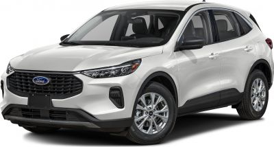 Modern black front grille with sleek LED headlights