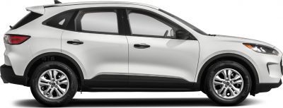 Side profile of modern crossover SUV with alloy wheels