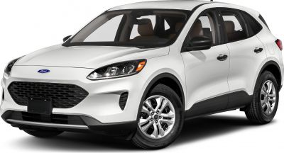 Front three-quarter view of white SUV with grille and alloy wheels