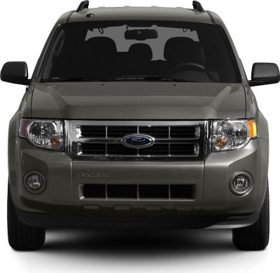 Front view of an SUV with grille, headlights, and fog lights