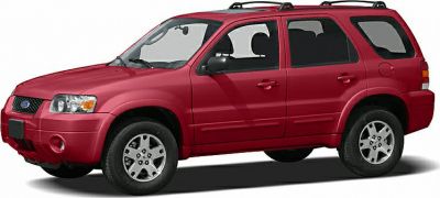 Side profile of red SUV with roof rails and multi-spoke wheels